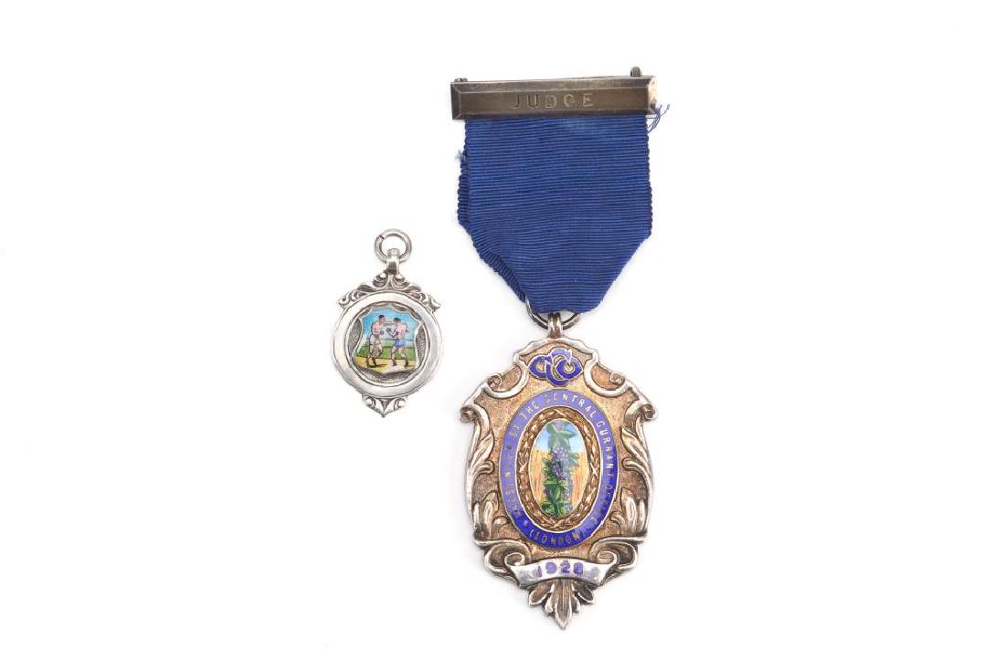 Two English silver and sports enamel medals (1 of 10)
