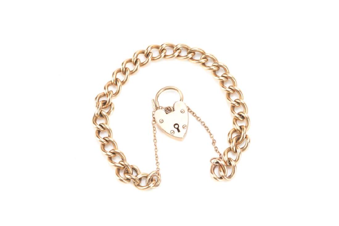 Antique gold charm bracelet (1 of 3)