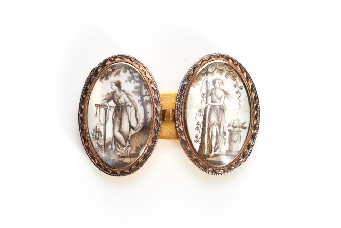 Antique memento mourning double plaque clasp (1 of 4)