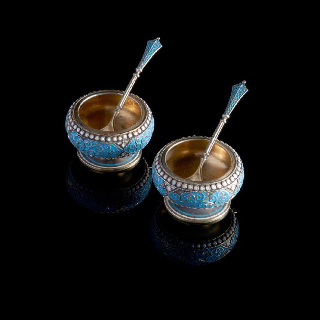 Pair of Swedish silver salts (1 of 6)