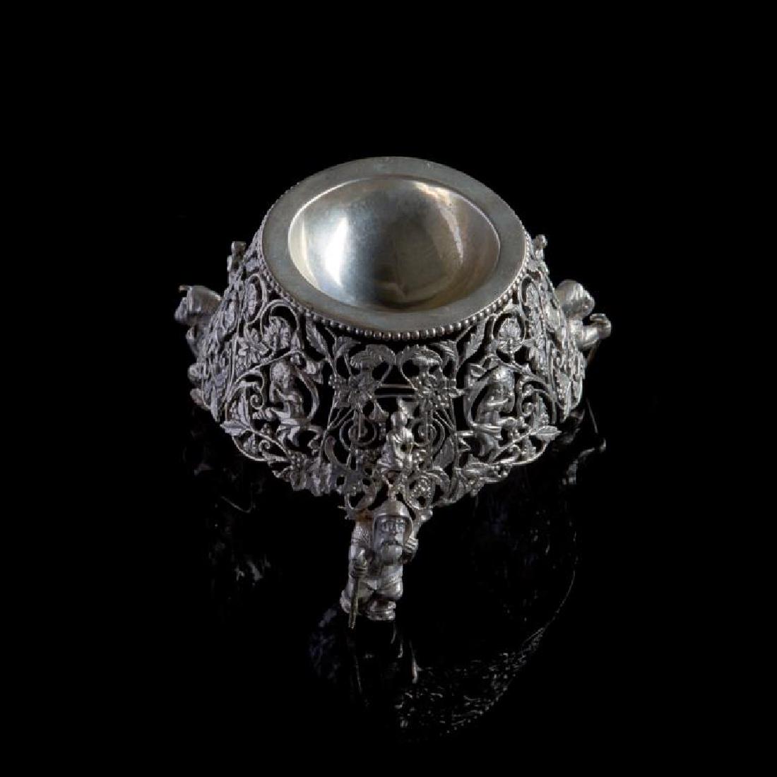 19th C German figural silver salt (1 of 7)