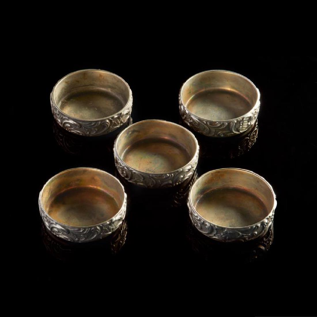 Five heavily cast Russian silver salts (1 of 4)