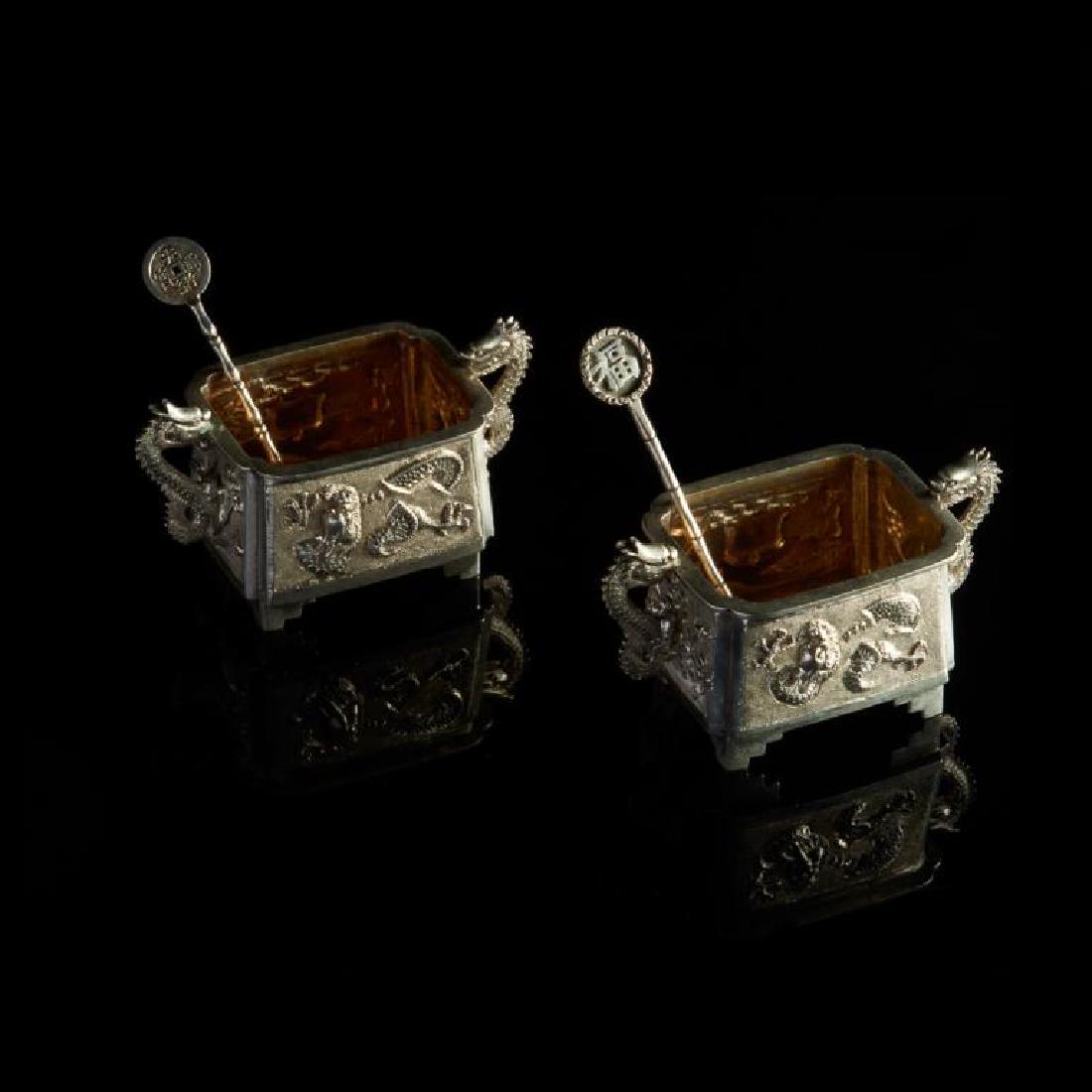 Pair of Chinese silver salts (1 of 5)