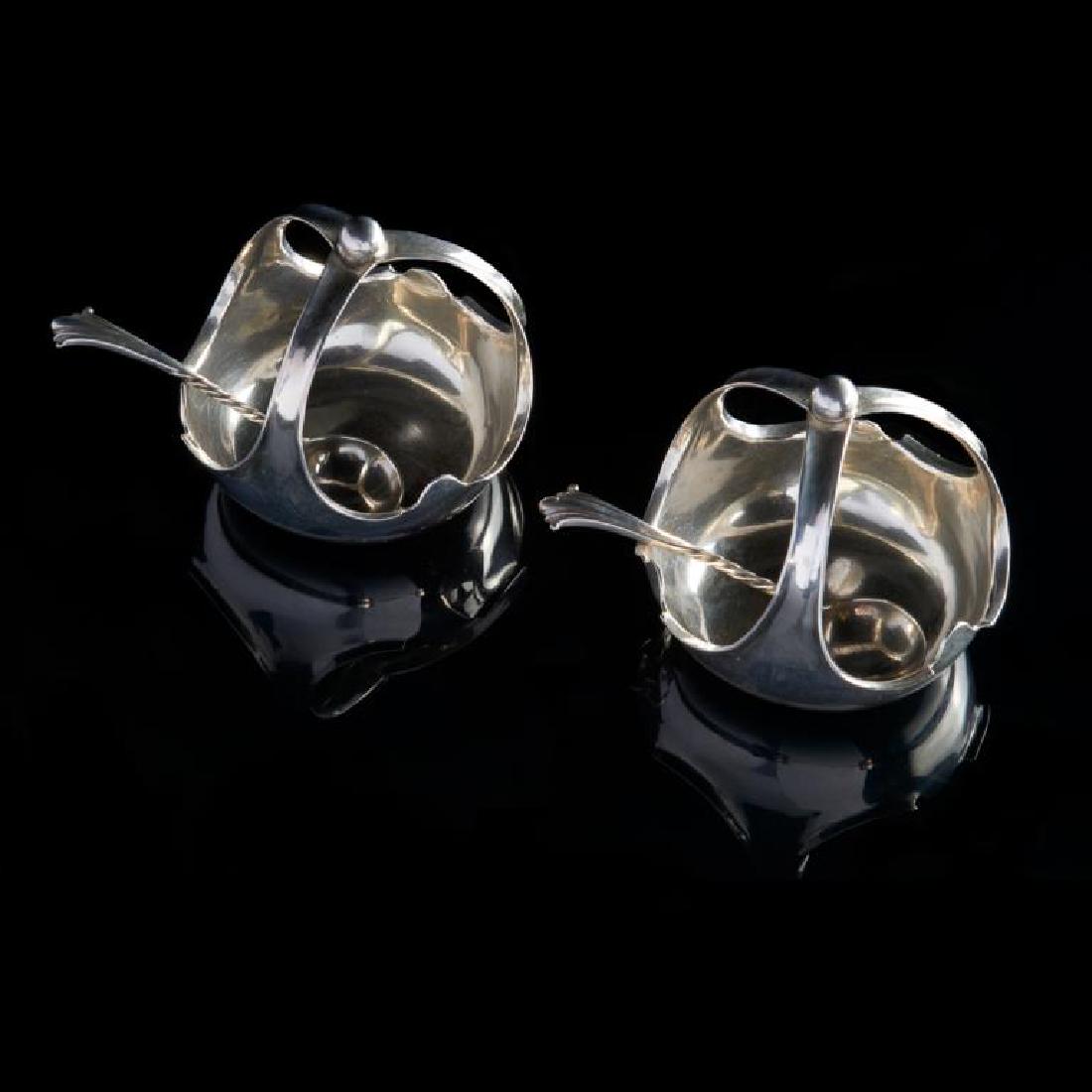 Pair of Victorian English silver salts (1 of 5)