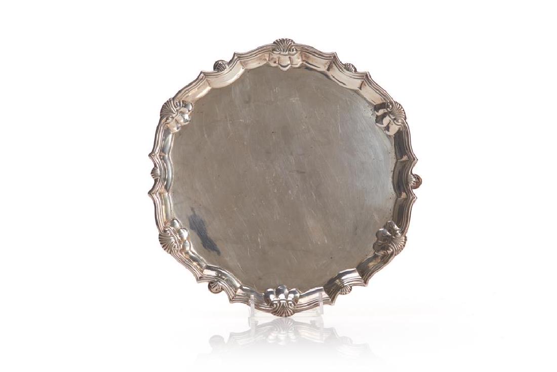 George II English silver salver (1 of 4)