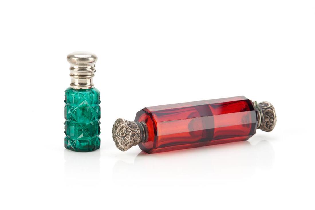 Two coloured glass scent bottles (1 of 5)