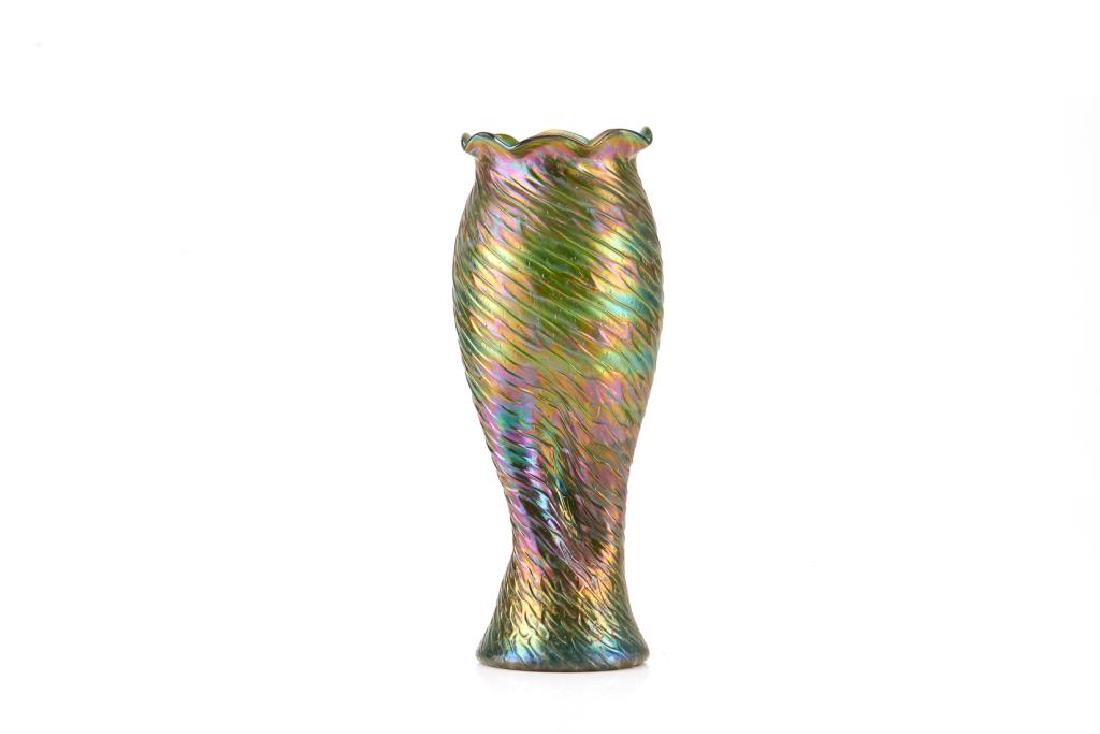 Austrian Art Nouveau iridescent glass vase (1 of 5)
