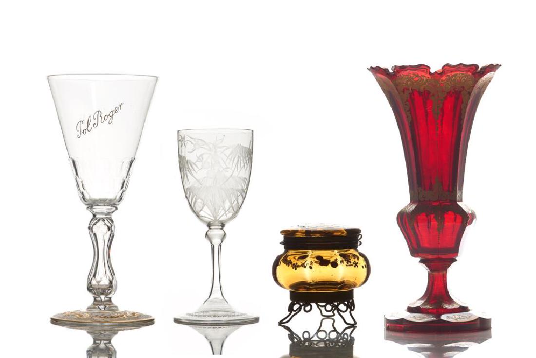 Four pieces of antique glass (1 of 5)