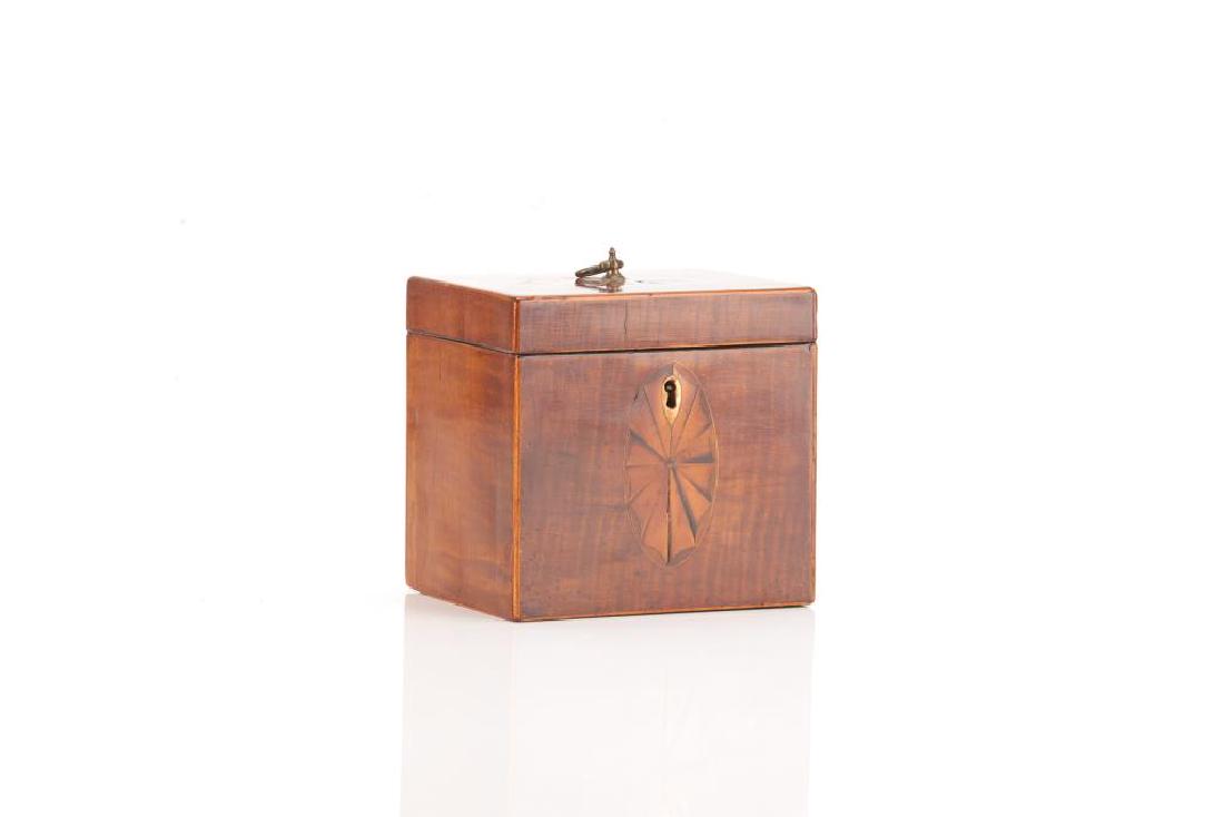 Georgian mahogany tea caddy (1 of 6)