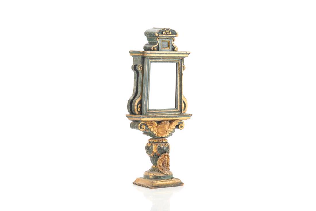 Italian faux painted and gilded fragment as mirror (1 of 8)
