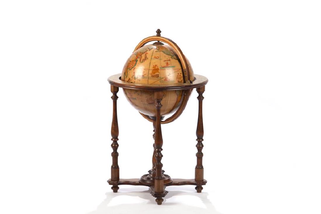 Vintage painted globe on stand (1 of 3)