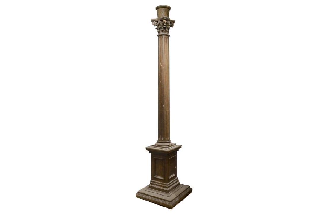 Pair of carved wood Corinthian columns (1 of 9)