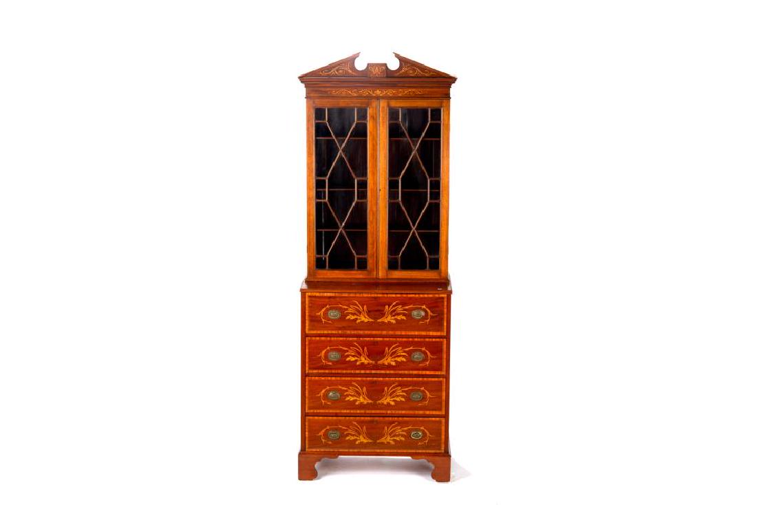 Edwardian petit mahogany secretaire (1 of 2)