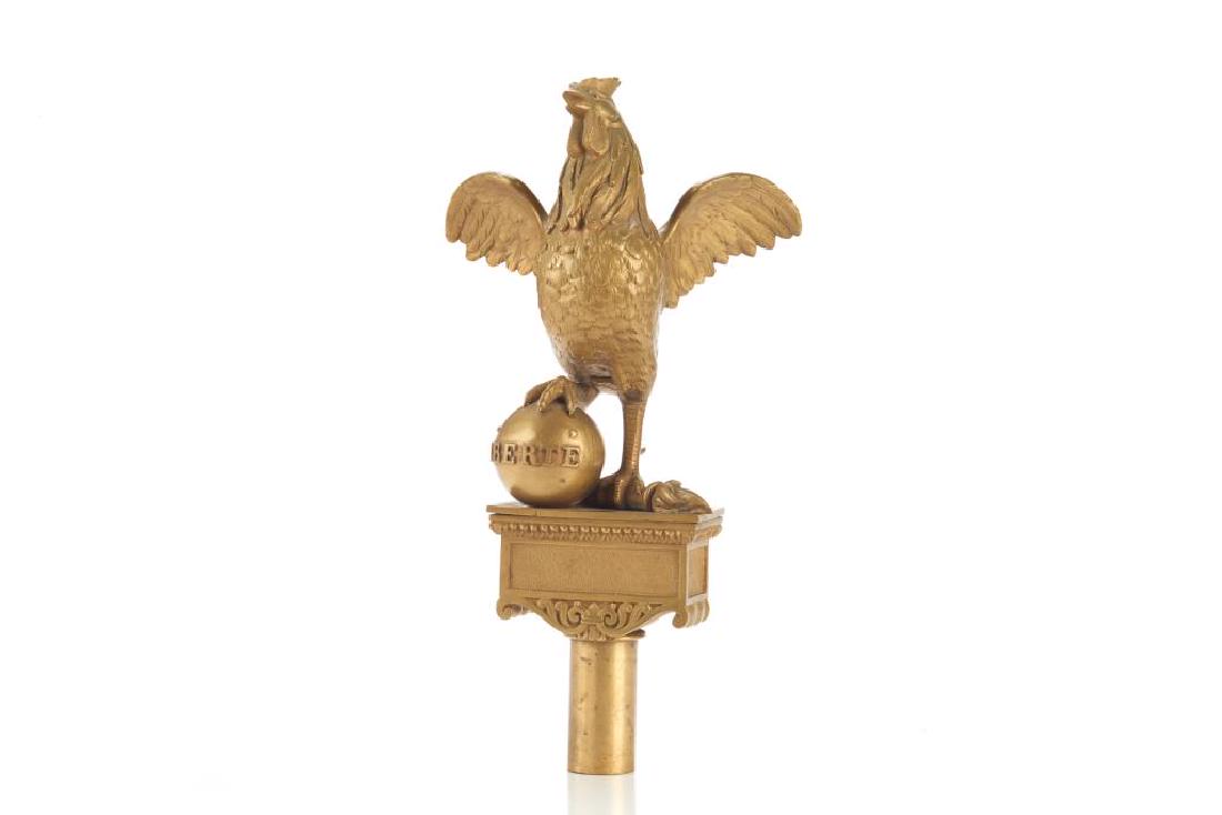 French cast brass cockerel finial standard (1 of 1)