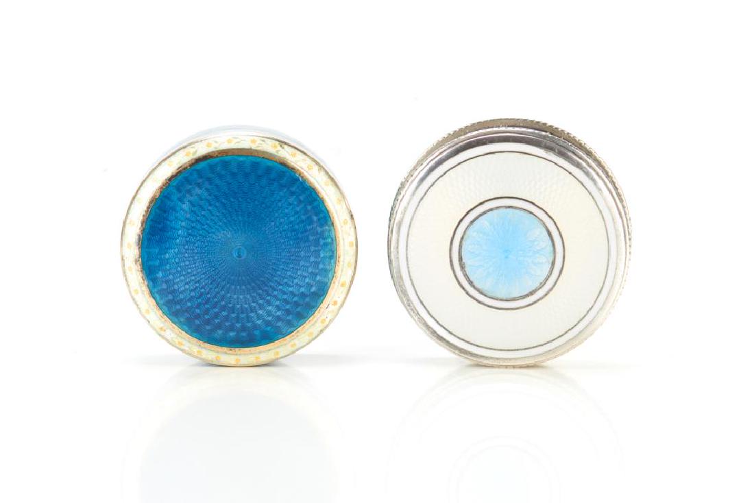 Two silver and enamel pill boxes (1 of 5)