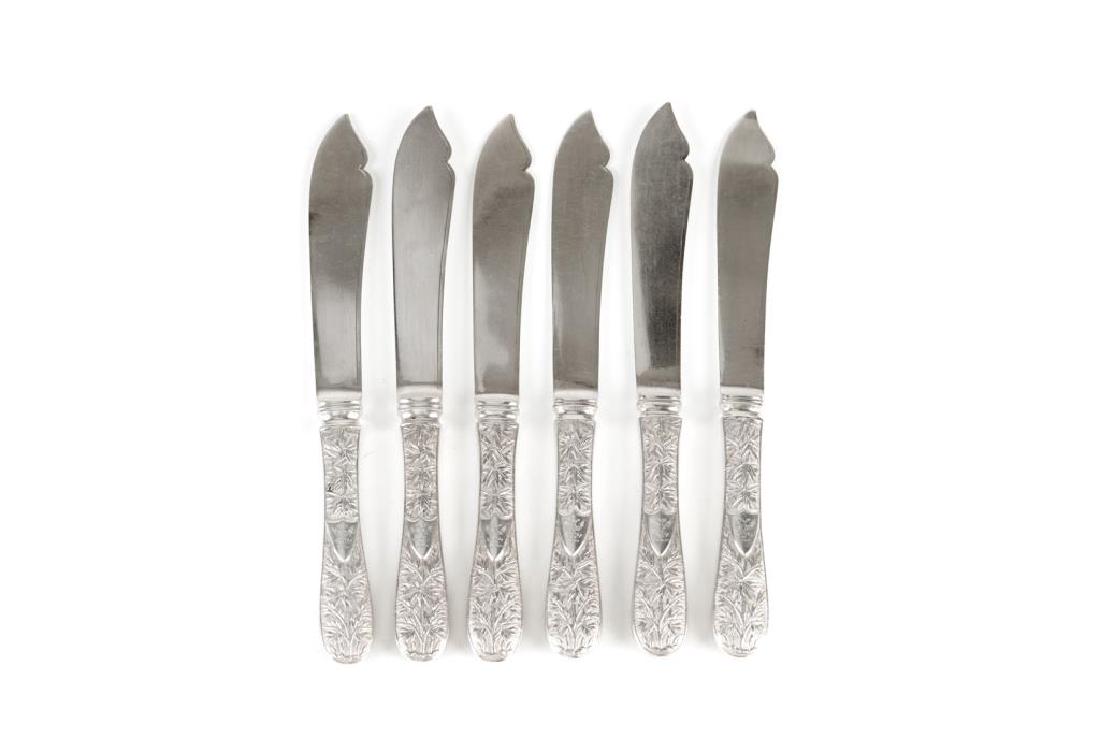 Six Chinese export silver fish knives (1 of 2)