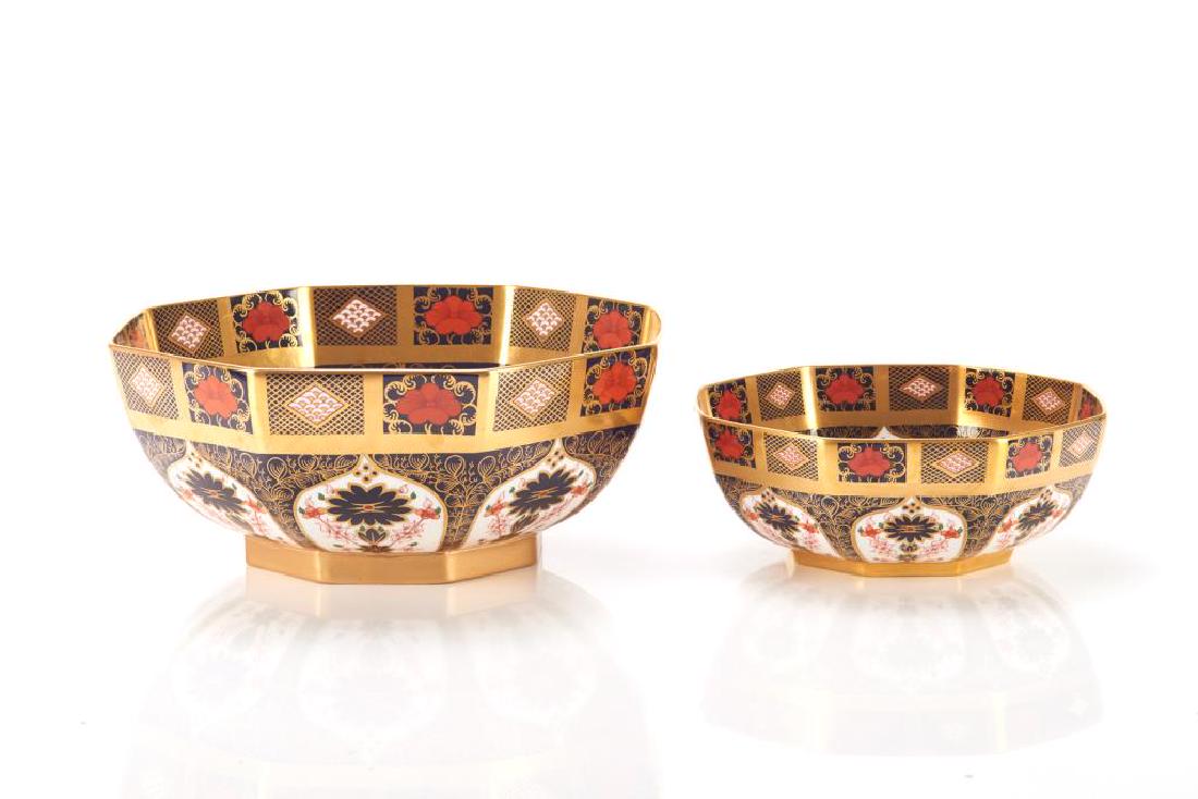 Two Royal Crown Derby Old Imari 1128 bowls (1 of 5)