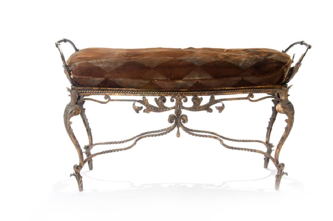 Wrought Iron Vanity Bench Feb 26 2019 A H Wilkens Auctions