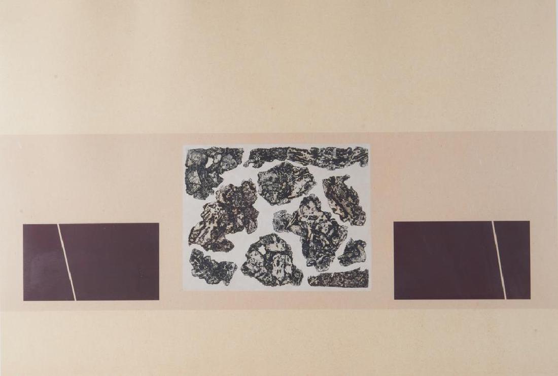 YVES GAUCHER (Canadian, 1934-2000): Silences (1996) Colour etching and woodcut Signed, titled, dated '96 and numbered 11/75 in pencil to marginProvenance: Private Collection, Toronto Size: 24.5 x 25.75 in. (sheet )