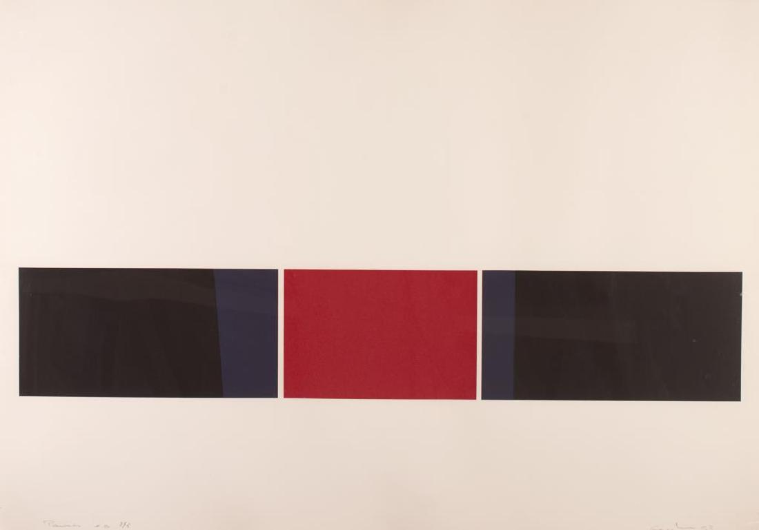 YVES GAUCHER (Canadian, 1934-2000): Pauses (1993) Colour silkscreen Signed, titled, dated '93 and numbered e.a. 2/5 in pencil to marginSize: 25 x 35 in. (sheet) Provenance: Private Collection, Toronto