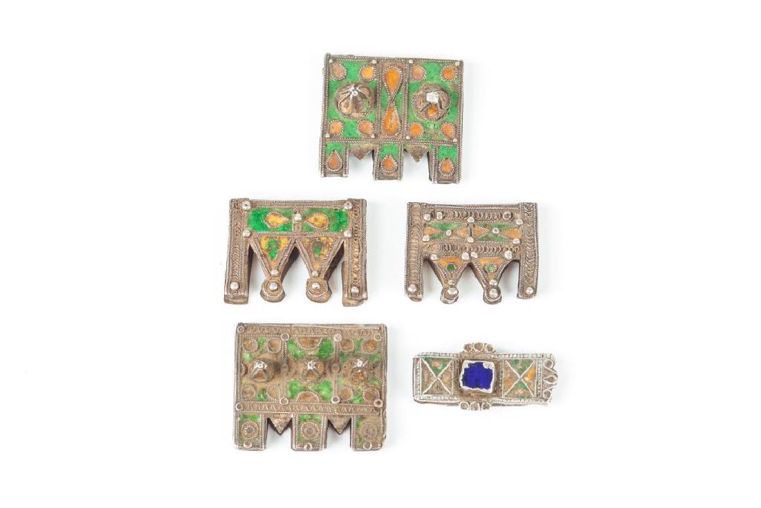Five pieces of Moroccan Berber silver jewellery (1 of 2)