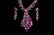 RUBY AND DIAMOND CLUSTER NECKLACE AND EARRING SET