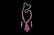 RUBY AND DIAMOND CLUSTER NECKLACE AND EARRING SET - 2