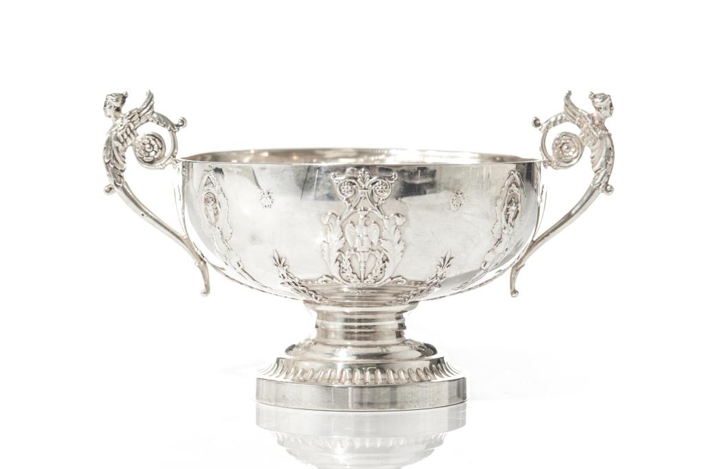 19TH C FRENCH SILVER FOOTED BOWL (1 of 6)
