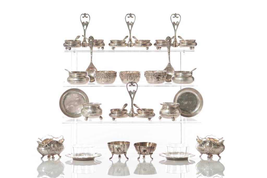 QUANTITY OF CONTINENTAL SALTS & SPOONS (1 of 6)