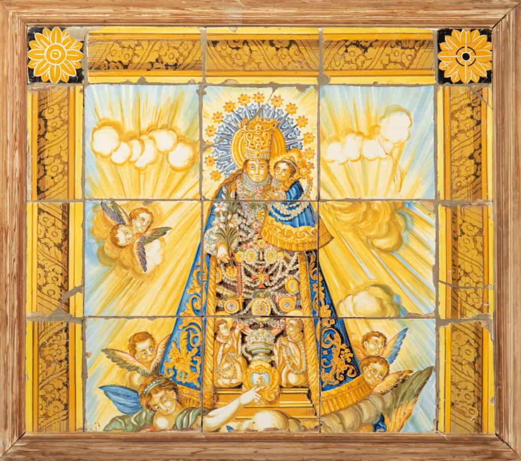 ITALIAN MAJOLICA FRAMED  TILES (1 of 7)