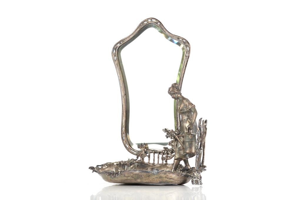 ART NOUVEAU SILVERPLATE FIGURAL VIDE POCHE (1 of 10)