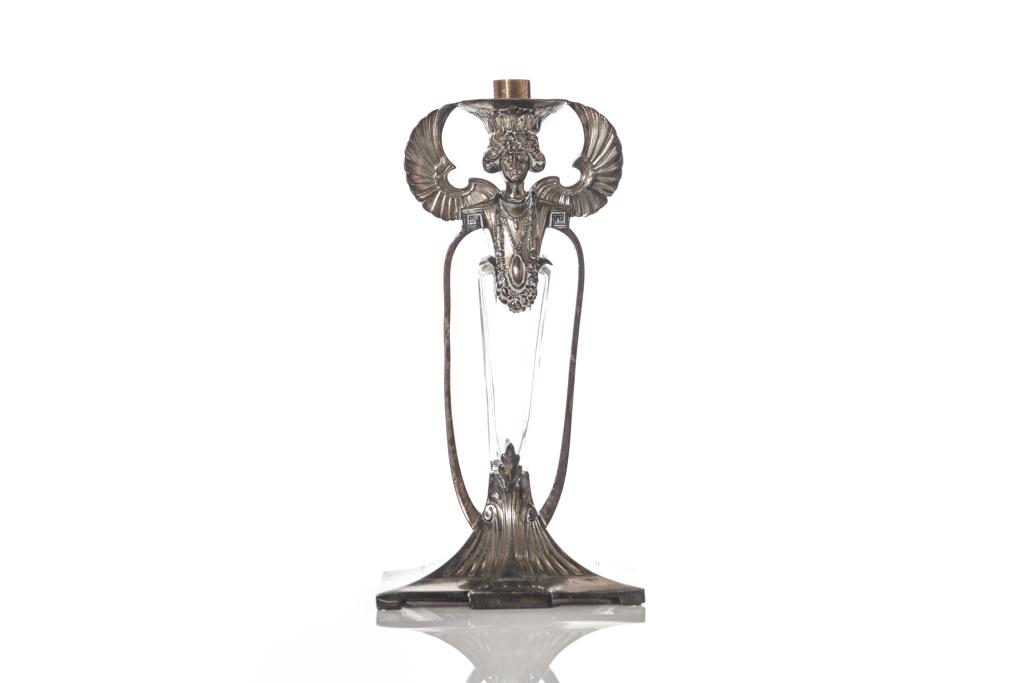 ART NOUVEAU WMF SILVERPLATED FIGURAL CANDLESTICK (1 of 4)