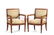 PAIR OF 19TH C CONTINENTAL CARVED ARM CHAIRS - 2