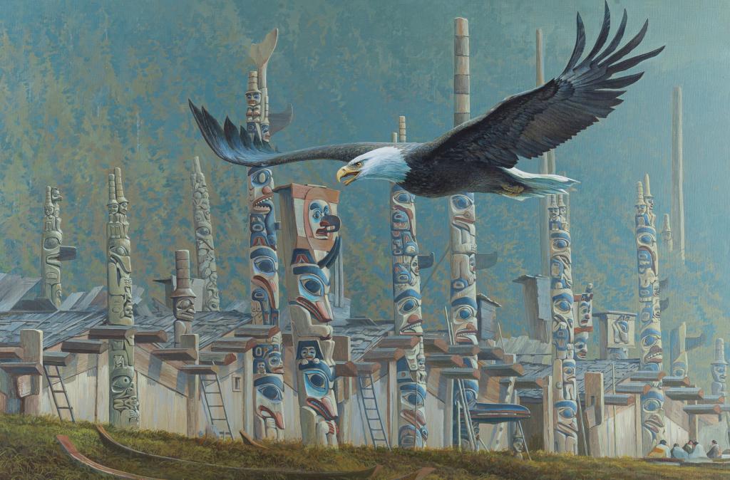 GORDON J. MILLER (Canadian, 20th C): Heritage (1989) Oil on canvas Signed and dated lower right; titled and dated to stretcher versoSize: 24 x 36 in.