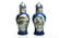 PAIR OF POWDER BLUE GROUND FAMILLE VERTE VASES