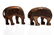 PAIR OF CHINESE GILT & LACQUERED WOOD LIONS - 2