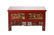 GILT RED LACQUER CARVED WOOD CABINET