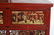 GILT RED LACQUER CARVED WOOD CABINET - 4