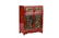 GILT RED LACQUER CARVED WOOD LOW TABLE - 2