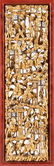 CHINESE GILT & LACQUERED WOOD PLAQUE CARVING
