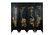 FOUR PANEL CHINESE MIXED INLAID RED LACQUER SCREEN - 2