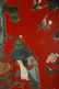 FOUR PANEL CHINESE MIXED INLAID RED LACQUER SCREEN - 3
