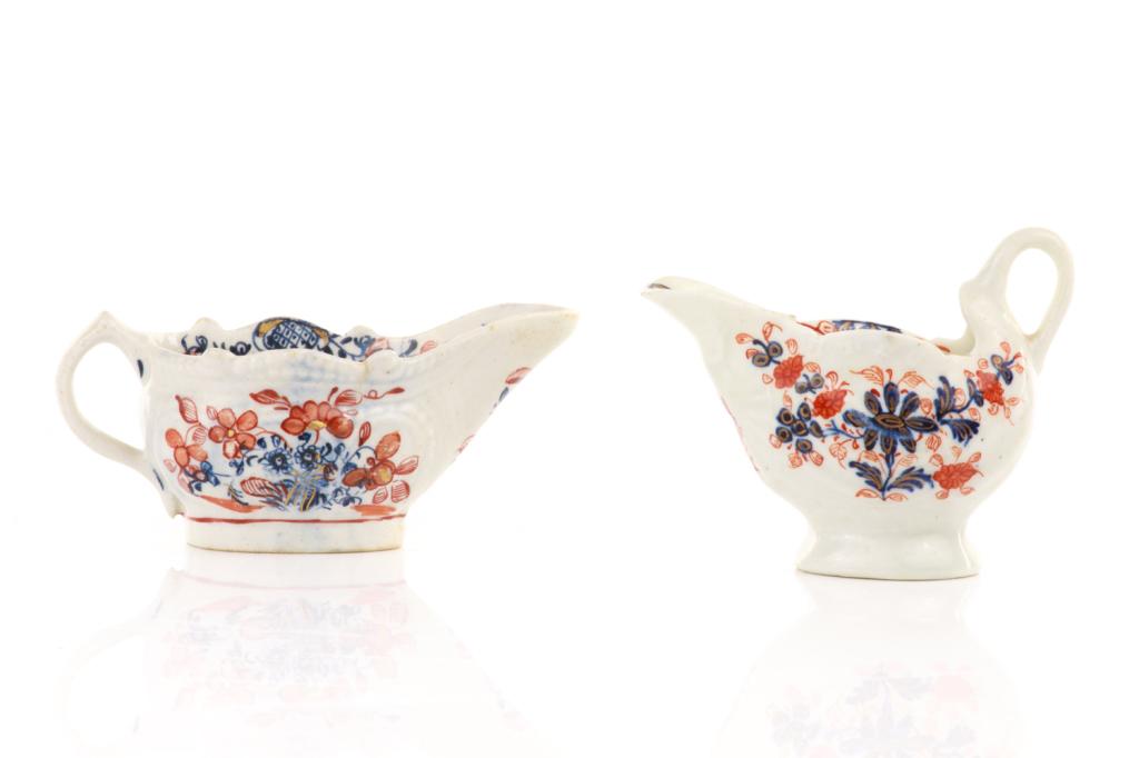 TWO 18TH C ENGLISH BUTTER BOATS (1 of 3)