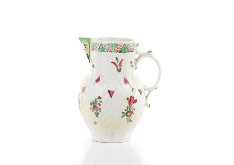 18TH C ENGLISH PORCELAIN CABBAGE LEAF JUG (1 of 3)
