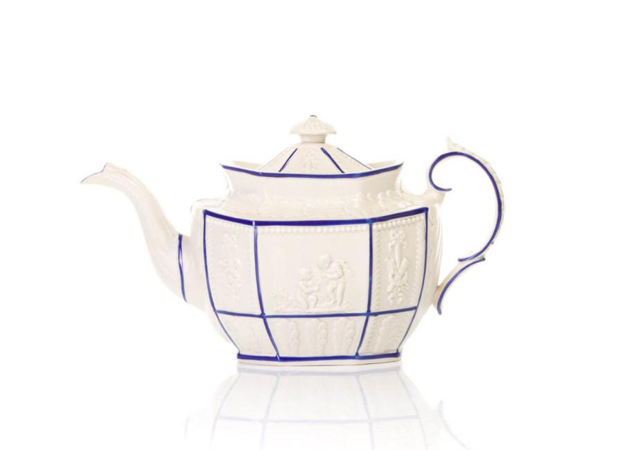 EARLY 19TH C CASTLEFORD STYLE STONEWARE TEAPOT (1 of 6)