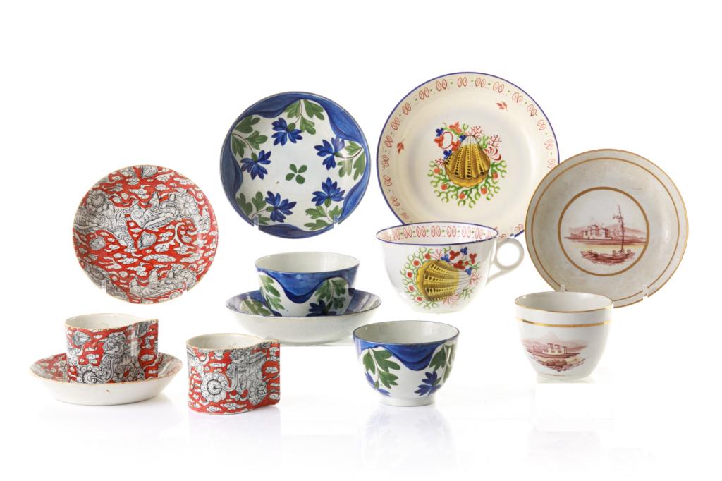 SIX 18TH / 19TH ENGLISH CUPS & SAUCERS (1 of 2)