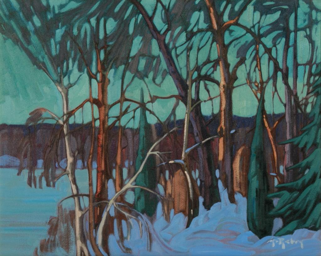 GASTON REBRY (Canadian, 1933-2007): At Sunset Oil on canvas Signed lower right Size: 16 x 20 in. Artist's stamp verso with signature
