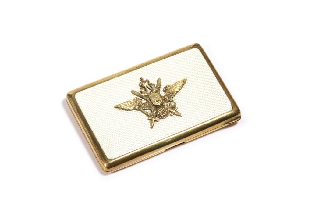 RUSSIAN SILVER GILT & ENAMEL CIGARETTE CASE, 97g (1 of 3)