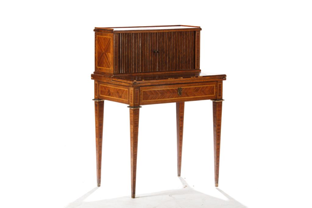 19TH C CONTINENTAL BOOKMATCHED DESK (1 of 4)