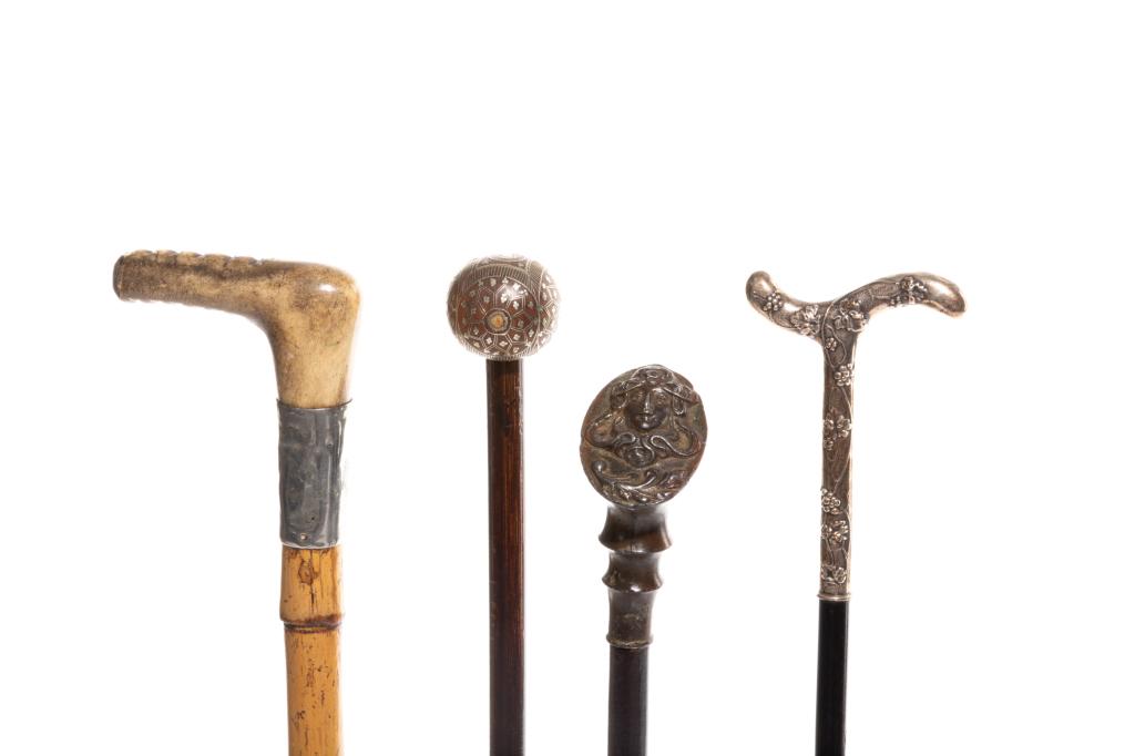 FOUR ANTIQUE MINIATURE CANES (1 of 3)